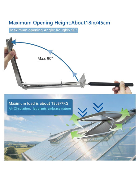 Abridor Automático de Ventanas de Invernadero Timtop 2 Unidades