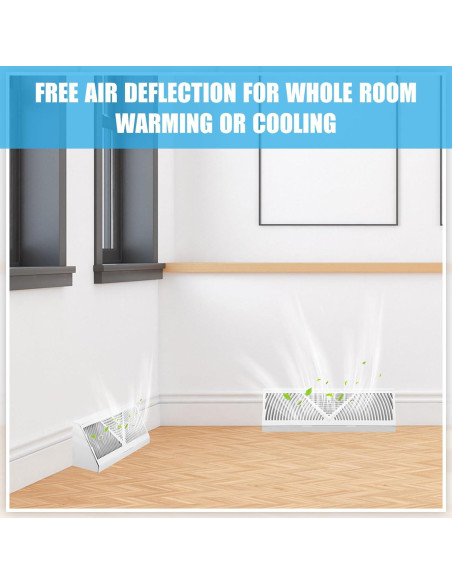 Rejillas de Registro de Zócalo 4 Pcs Yaocom 15" Ajustables