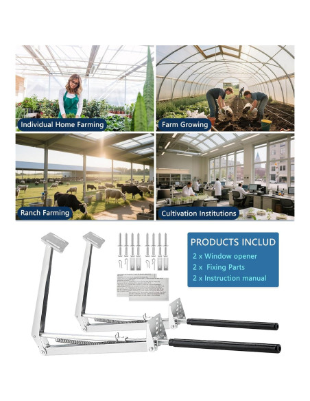 Abridor Automático de Ventanas de Invernadero Timtop 2 Unidades