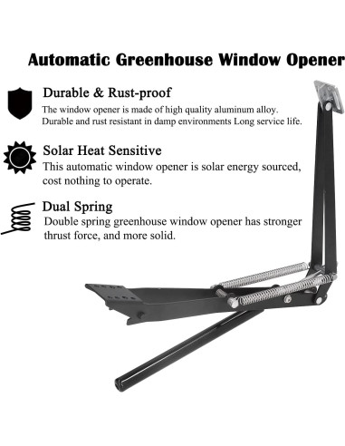 Abridor de Ventana Automático Solar PATIOHZ Doble Resorte 0.44kg