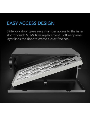 Caja de Filtro Inline AC Infinity 20.3 cm con Filtro MERV