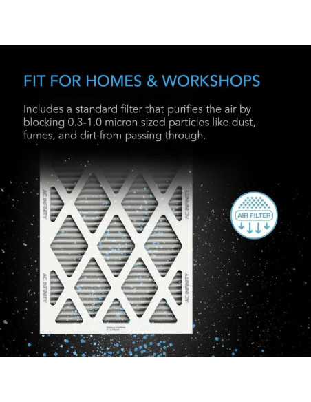 Caja de Filtro Inline AC Infinity 20.3 cm con Filtro MERV