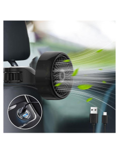 Ventilador de Coche Portátil XTryfun FE052 USB 3 Velocidades
