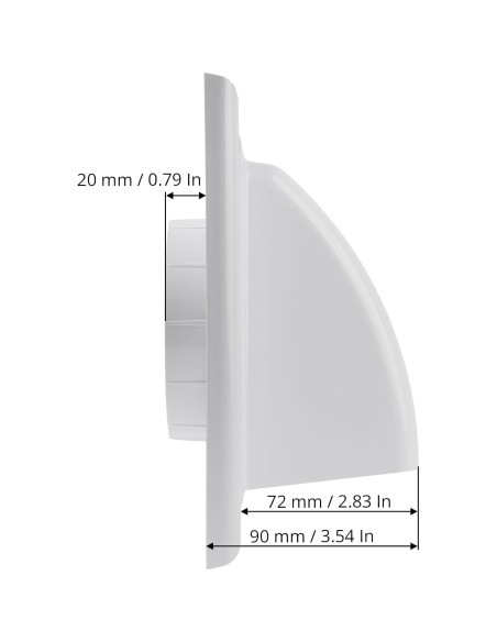 Extractor de Ventilación Awenta 100mm Blanco con Capucha