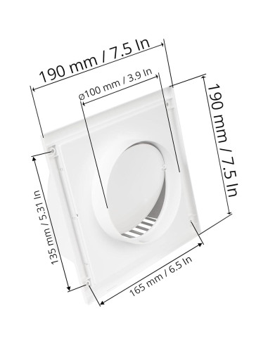 Extractor de Ventilación Awenta 100mm Blanco con Capucha