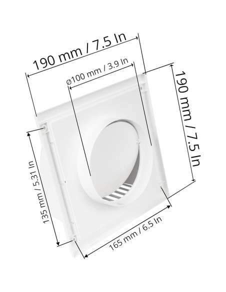 Extractor de Ventilación Awenta 100mm Blanco con Capucha