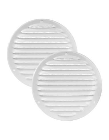 Rejilla de Ventilación Redonda 6" Vent Systems - Paquete de 2 - Blanco