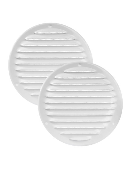 Rejilla de Ventilación Redonda 6" Vent Systems - Paquete de 2 - Blanco