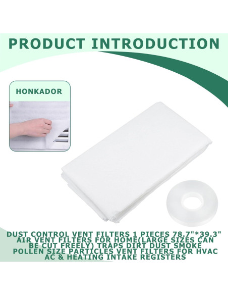 Filtro de Ventilación de Aire Honkador 199.4x100.2 cm Ecológico