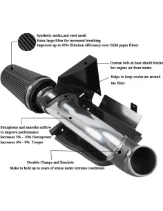 Kit de Admisión de Aire Frío MOOSUN 4" para GMC/Chevy V8 2