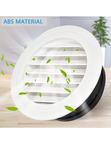 Rejilla de Ventilación Redonda FOCCTS 20.32 cm ABS Blanca