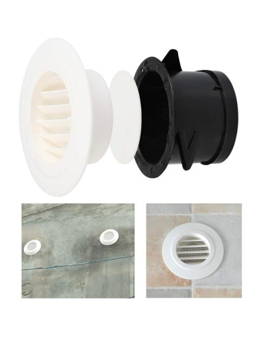 Rejilla de Ventilación Redonda FOCCTS 20.32 cm ABS Blanca