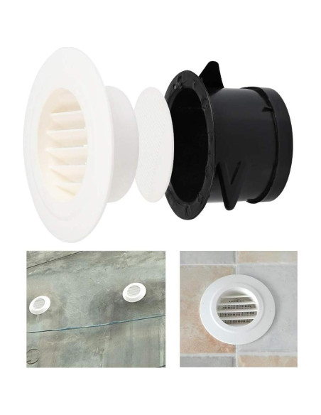 Rejilla de Ventilación Redonda FOCCTS 20.32 cm ABS Blanca