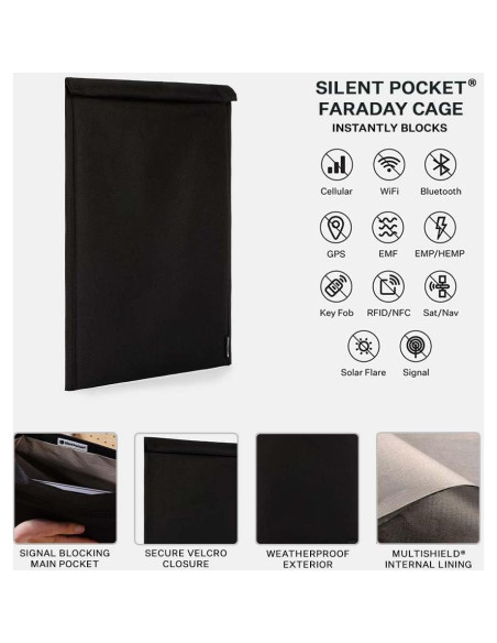 Bolsa Faraday SLNT Utility para Laptop 15" Nylon Impermeable