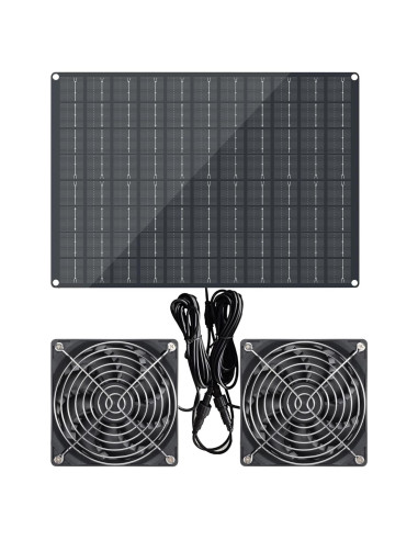 Ventilador Solar DFTIM 15W Monocristalino Impermeable 23.8x17.2cm