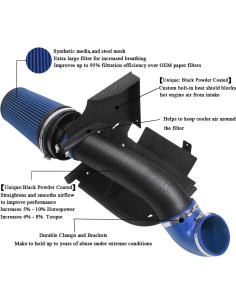 Kit de Entrada de Aire Frío MOOSUN 4" con Filtro para GMC y Chevy 2