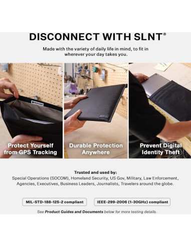 Bolsa Faraday SLNT Utility para Laptop 15" Nylon Impermeable