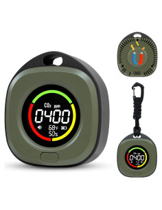 Detector de Monóxido de Carbono ASIEIT 4-en-1 Portátil Verde