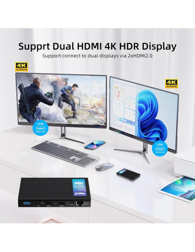 MeLE PC Mini Quieter3Q N5105 8GB 256GB Sin Ventilador