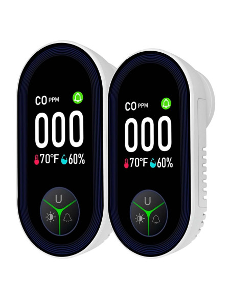 Detector de Monóxido de Carbono Enchufable LSENLTY 2 Piezas