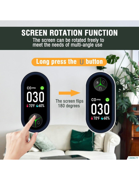 Detector de Monóxido de Carbono Enchufable LSENLTY 2 Piezas