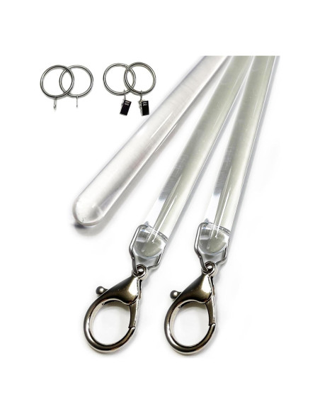 Varilla de Tirar Cortinas Acrílica Transparente OooWow 116.84 cm