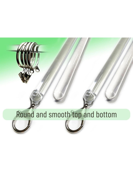 Varilla de Tirar Cortinas Acrílica Transparente OooWow 116.84 cm