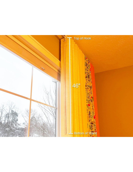 Varilla de Tirar Cortinas Acrílica Transparente OooWow 116.84 cm