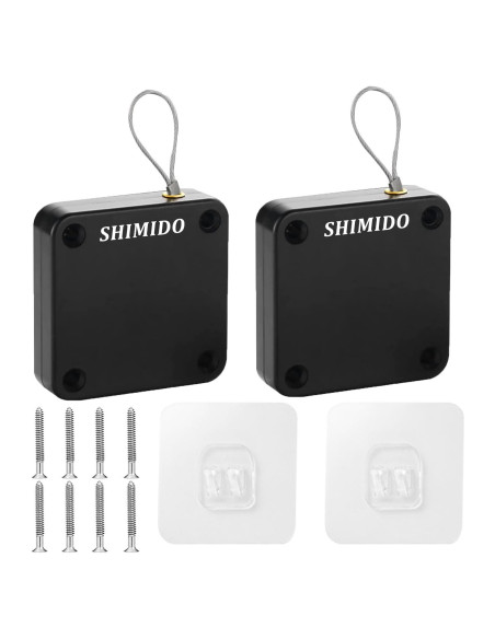 Cierre Automático de Puerta SHIMIDO 1000g Mejorado 2 Paquete Negro