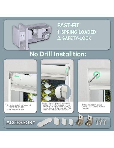 Persianas enrollables motorizadas DONGFXK 58x183 cm blackout