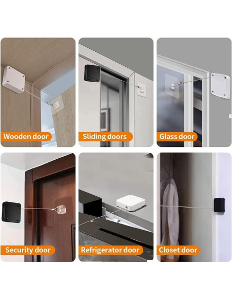 Cierre Automático de Puerta SHIMIDO 1000g Mejorado 2 Paquete Negro