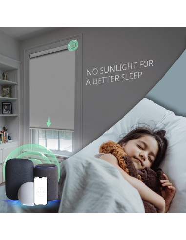 Persianas enrollables motorizadas DONGFXK 58x183 cm blackout