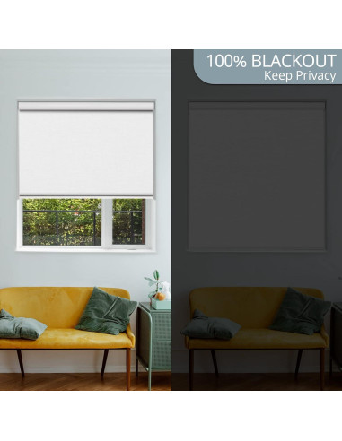 Persianas enrollables motorizadas DONGFXK 58x183 cm blackout