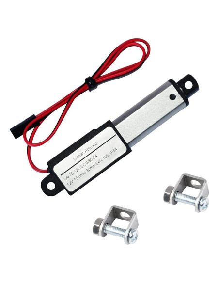 Actuador Lineal Micro Eléctrico 12V 3.05 cm 64N Impermeable
