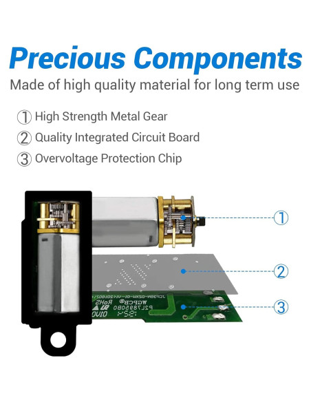 Actuador Lineal Micro Eléctrico 12V 3.05 cm 64N Impermeable