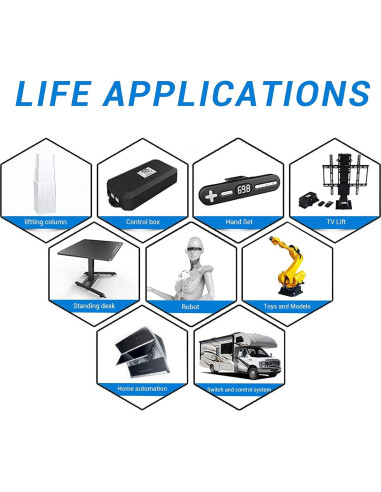 Actuador Lineal Micro Eléctrico 12V 3.05 cm 64N Impermeable