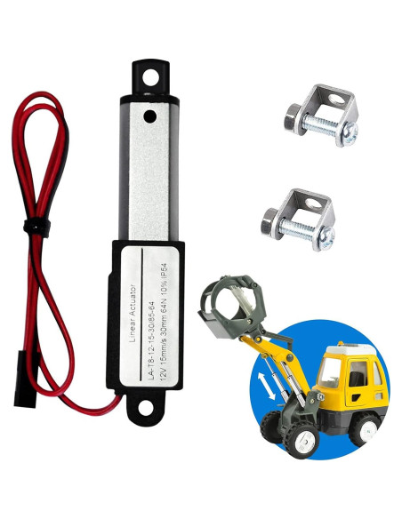 Actuador Lineal Micro Eléctrico 12V 3.05 cm 64N Impermeable