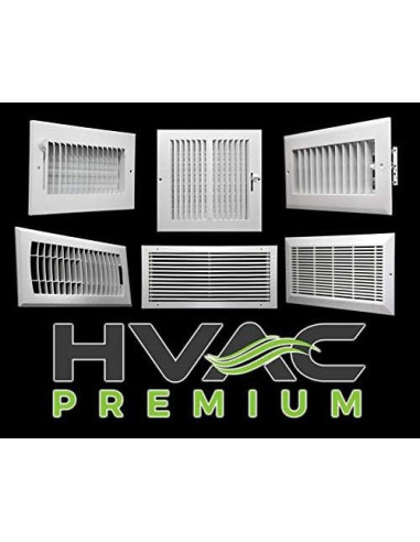 Rejilla de Retorno de Aire HVAC Premium 24 x 8 cm - Blanco