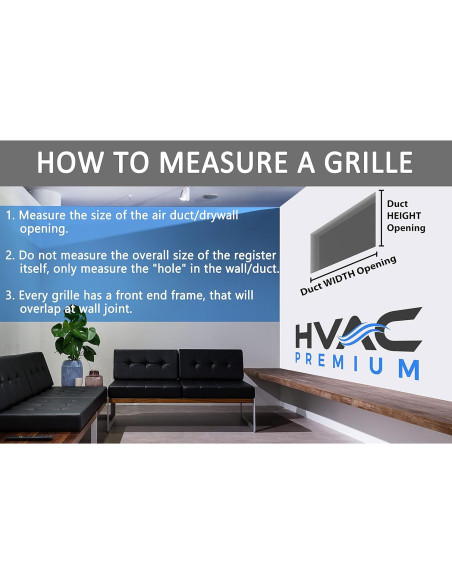 Rejilla de Retorno de Aire HVAC Premium 24 x 8 cm - Blanco