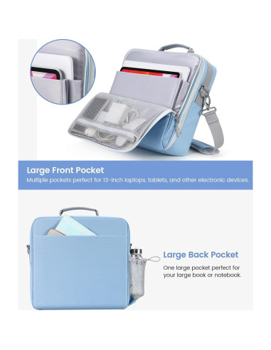 Carpeta con cremallera Mesilee 3 anillas 700 hojas Azul