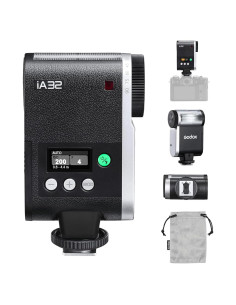 Flash Godox iA32 Mini para Cámara - 8 Niveles de Potencia