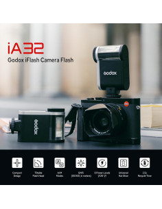 Flash Godox iA32 Mini para Cámara - 8 Niveles de Potencia 2