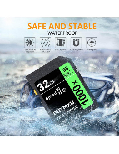 Tarjeta de Memoria 32GB BOYMXU U3 Clase 10 95MB/s