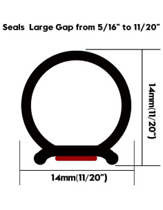 Sellador de Burletes CloudBuyer 6m Autoadhesivo Negro 2