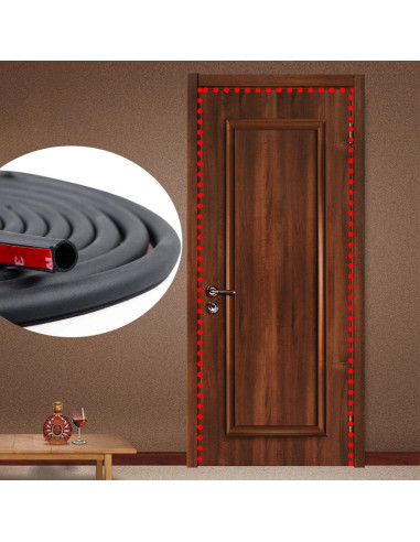 Sellador de Burletes CloudBuyer 6m Autoadhesivo Negro