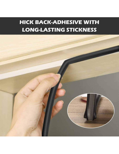 Sellador de Burletes CloudBuyer 6m Autoadhesivo Negro