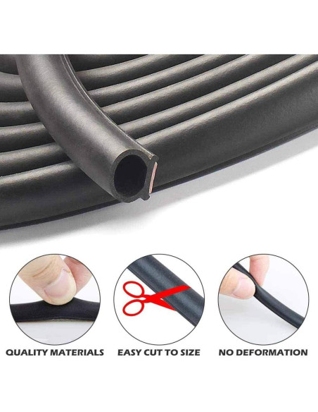 Sellador de Burletes CloudBuyer 6m Autoadhesivo Negro