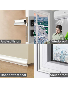 Tira de Sellado Vannesse 8m Aislamiento Acústico PU Blanco 2