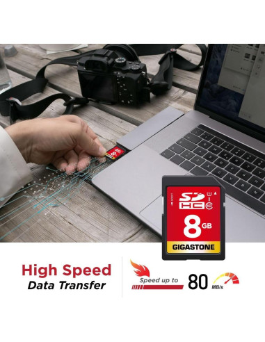 Tarjetas SD Gigastone 8GB UHS-I U1 Clase 10 Paquete 10 Unidades