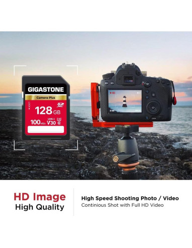 GIGASTONE 128GB 2-Pack Tarjetas SDXC UHS-I U3 Clase 10